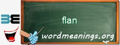 WordMeaning blackboard for flan